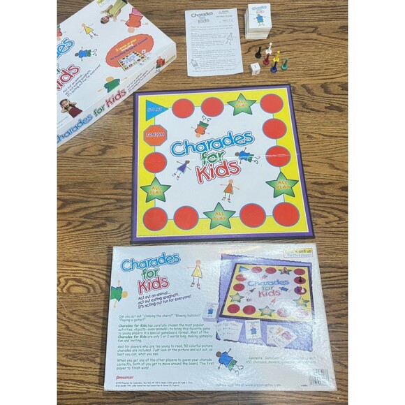 VINTAGE Charades for Kids Board Game COMPLETE Pressman 1999 Kids Children's‎ Fun - Picture 6 of 10